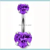 Body Bell Button Rings Personality Trends Hearts Zircon Silver Plated Belly Ring Piercing Compatitive Prices 46L5H