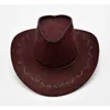 Cappelli da cowboy occidentali di alta qualità di moda 4 colori per uomo e donna cappelli da cowboy retrò visiera parasole cappello da cowgirl8530966