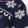 Christmas Baby Boy Sweater 2021 Winter Knit Elk Print Little Child Sweater For Boy Clothes Warm Girl Pullover Children Clothing Y1024