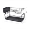 Dish Drying Rack with Drainboard Drainer Kitchen Light Duty Countertop Utensil Organizer Storage for Home 2-Tier