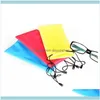 Pochettes Emballage Présentoir BijouxLunettes de soleil Pochette Microfibre Poussière Sac de lunettes de soleil étanche Portable Dstring Étuis à lunettes Téléphone portable Wat