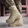 Mannen Hoge Kwaliteit Merk Militaire Lederen Laarzen Speciale Force Tactical Desert Combat Heren Outdoor Schoenen Enkel Zapatos 211217