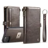 Flip Leather Fodral för iPhone 11 Pro Max Avtagbar Magnetisk Plånbok Väska till iPhone X XR XS 8 7 6 Plus Telefonkåpa med rem