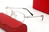 2024 Fashon Classic Designer Solglasögon Kvinnor Ramar Tempel med Metal Full Rim Semi Rimless Eyeglasses Protection Frame Simple Top High Quality Square Framed 8cc