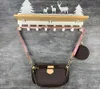 Rea 8 färger axelremmar för 3-delat set handväskor kvinnor crossbody väska Äkta läder designers dam Axelväskor 44823 Myntväska