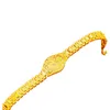 Chaîne de liaison Hollow Eyes Design Watch Bracelet for Women 18K Gold Charm Ladies Feme Feme Fashion Party Jewelry Gift