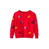 Toddler Youth Teen Boys Girls Christmas Cartoon Knit Print Sweater Knitwear New 2021 Baby Sweater For Girl Cartoon print Y1024