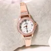 Diamond Women Watches Klänning Små Ring Kvinna Klockor Lyx Märke Rose Gold Quartz Ladies Armbands Klockor Reloj Mujer 210527