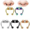 Non Piercing Nose Jewelry For Body Arts 316L Stainless Steel Magnetic Fake Nose's Ring