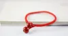 hand knitting this animal year red rope bracelet Handmade ceramic gifts for friend couples bracelets