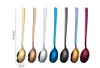 304 cucchiai in acciaio inox 7 colori 13 cm caffè mixing cucchiaio mini rotondo dessert scoop cucina bar da pranzo stoviglie di fabbrica prezzo di fabbrica esperto di design qualità ultima