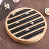 Jewelry Pouches Bags Portable Round Flat Collect Box Ring Display Tray Organizer Gift Storage Holder For Wedding Shop And G9L4 Edwi22