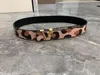 Lyxig designer Leopard Belt Big Buckle Fashion Original Läder Kvinnor Bälten Klassisk Casual Män Waistband