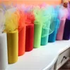 15CMX100 Yards fête décoration Mariage fil Tulle rouleau transparent Organza tissu pour mariage anniversaire bricolage fournitures 10 pièces