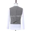 Gilet da uomo Gilet pied de poule con doppio petto per abito da gentiluomo Gilet da uomo casual monopezzo Costume alla moda