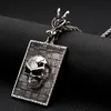 Hanger kettingen gotisch staal voor mannen biker sieraden heren punk skeleton accessoires 60cm lange ketting man vriendje