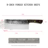 Handmade Forged Chef Knife 8 Inch High Carbon Steel Chinese Butcher Kitchen Sharp Claver Boneing Cooking Home Outdoor for Restaurant