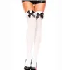 Sexy Stockings Women Thigh High Over Knee Socks Opaque New Bow White Girls Stretchy Elastic Spring Fashion Solid Long Chaussette Y1119