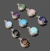 Colar de pingente de penhas de pavimento feminino cristal pedras preciosas cura chakra colares de presente de sorte para mulheres e meninas