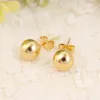 Stud Charm 4mm 6mm 8mm 10mm Ball Earring Yellow Gold Color Shape Classic Design Earrings For Women5288935