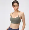 Y-formad rygg Kvinnors Yoga Camis Tankar Running Fitness Sling Sports Bra Gym Kläder Kvinnor Underkläder Korsa Stötskyddande Träningsövning Vest Tees