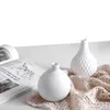 Nordic Ceramic White Flower Vase Home Decoration Vegetarian Pot Art Office s 211215