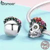 Bamoer 925 Sterling Silber Halloween Schädel Mann Geist Spukhaus Charme Original Luxus Marke Weibliche DIY Schmuck SCC1617