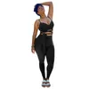 Summer Clothes Women Tracksuits Tank Top+Bandage Pants Two Piece Set V Neck Vest Leggings Matching Sets Outfits Bulk 6964