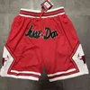 Just Don Basketball Shorts Team Throwback genähtes Gesicht Netztaschen Mitchell Ness genähte Pantalones de baloncesto Shorts Männer Frau z54