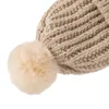 Winter Women Pompom Bonés Forma Beanies Knit Hat Lady Quente Ao Ar Livre Casual Sólido Crochet Caps Beanie