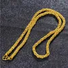 Erkek 24 K Altın Kaplama Büküm Kolye Zincirleri NJGN085 Moda Düğün Hediyesi Sarı Altın Plaka Zincir Kolye