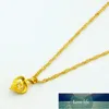 Genuine 24k Gold Necklace Zircon Heart Pendant Water Ripple Chain Necklace Electroplating Gold Jewelry Wedding Gifts For Women Factory price expert design Quality