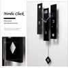 Wandklok Quartz Noordse klok met slinger groot formaat muur horloge modern ontwerp voor huizendecoratie big duvar saati decor 210325