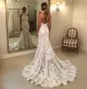 Mermaid de renda lindos vestidos de noiva vestido de noiva