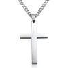 Hommes en acier inoxydable croix pendentif colliers fournitures de fête hommes Religion foi Crucifix charme titane acier chaîne pour femmes Fash4366978