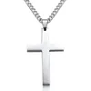 Męskie stali nierdzewne Naszyjniki Krzyżowe Partia Zaopatrzenie w MĘŻCZYZNIE RELIGION FARTION Crucifix Charm Titanium Stael Sain for Women Fashion Wysoka jakość