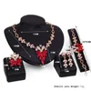 Necklace Earrings Set & 2023 Fashion African Beads Jewelry Gold Color Crystal Wedding Women Bridal Accessories Dubai For Wholesale Customer