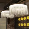Lustre moderne Lampes grenier lumière salon chambre aluminium LED éclairage intérieur gland brillant salle à manger Lumières