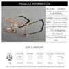 Gmei Optical Fashionable Frameless Titanium Alloy Glasses Plain Lenses Diamond Cutting Rimless None Diopters Eyeglasses5076164