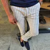 Erkek Pantolon Vintage Düğme Ekose Baskılı Rahat Pantolon 2021 İlkbahar Sonbahar Sıska Fermuar Uzun Pantolon Erkek Artı Boyutu Kalem XXXL