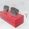 Óculos de Sol com Corte Diamante Masculino Oversized Square Designer Óculos de Sol Sem Aro Moda Vintage Sombras Óculos para Mulheres Gafas De Sol