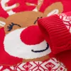 Peuter meisje jongen lelijke kerst trui kinderen dubbellaags katoen gebreide grappige herten xmas pullover trui winter warme kleding y1024