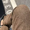 Abiti da uomo Blazer Pantaloni da uomo Pantaloni lunghi Tweed di lana Per il tempo libero Cotone Uomo Gentiluomo a spina di pesce Completo da uomo Pantalone per Wed223k