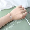 Bracelets coréens individuels à la mode en forme de tournesol en filigrane pour la chaîne à maillons pour dames et filles