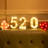 Novelty objekt Brev LED Light Indoor Decor Wall Hängande lampa 36 Svenska Alfabetet för festbröllopsfödelsedagsfestivalnatt