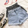 Sminean mode hoge taille vintage denim shorts vrouwen plus size casual harajuku curling jeans mini korte vrouwelijke zomer broek 210724