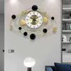 Creative métal horloge murale fond silencieux luxe numérique nordique horloge murale salon Orologio Da Parete décor à la maison DG50WC H1230