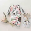 Printemps et été automne bébé fille adorable combinaison florale à manches longues pour 210528