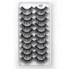 10 Pairs Faux 3D Mink Eyelash Natural Thick Fluffy False Eyelashes Handmade DIY Fake Lashes Extension Beauty Makeup Tool