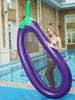 Large Eggplant floats swimming pool Floating Lounge seats ring Adults water bed hammock water sports mattresses Party Toy